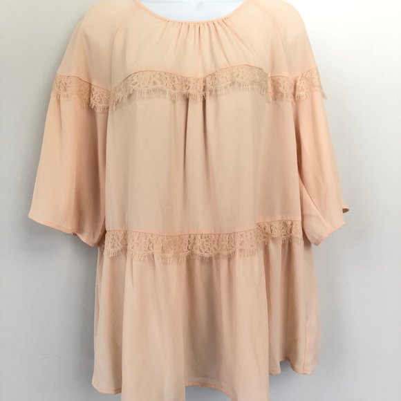 Mossimo Creamy Peach Top - Size Large - Picture 1 of 7